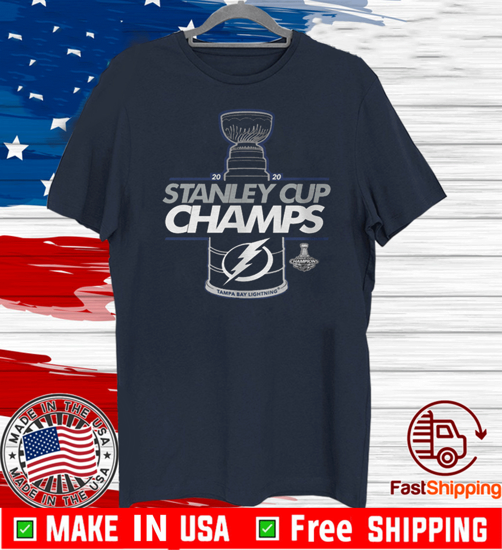 Tampa Bay Lightning Fanatics Branded 2020 Stanley Cup Champions Short Ice  Jersey Roster T-Shirt - Blue
