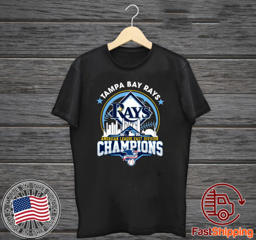 Tampa Bay Rays American League East Division Champions Tee Shirts