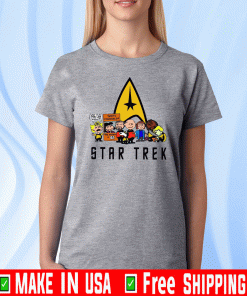The Peanuts Characters Cartoon Star Trek Tee Shirts