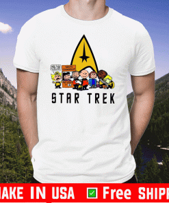 The Peanuts Characters Cartoon Star Trek Tee Shirts
