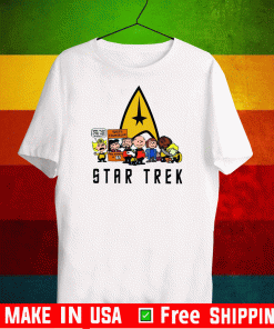 The Peanuts Characters Cartoon Star Trek Tee Shirts