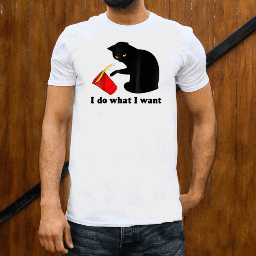 Do What I Want Black Cat Red Cup Shirt