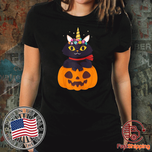 Cat Pumpkin Unicorn Halloween Costume US T-Shirt