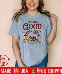 Dinosaurs Tuckey I try to be good but I take after my grandma Tee Shirts