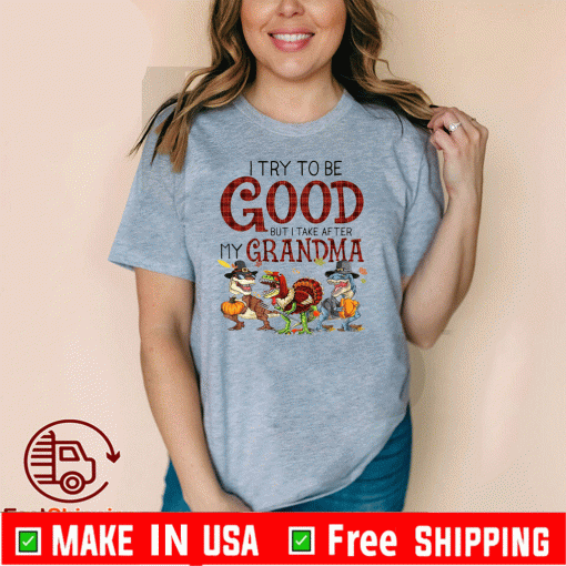 Dinosaurs Tuckey I try to be good but I take after my grandma Tee Shirts