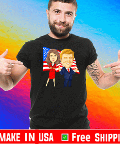 Donald Trump And Melania Trump Potus Flotus US Flag T-Shirt