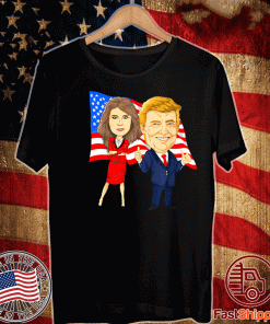 Donald Trump And Melania Trump Potus Flotus US Flag T-Shirt