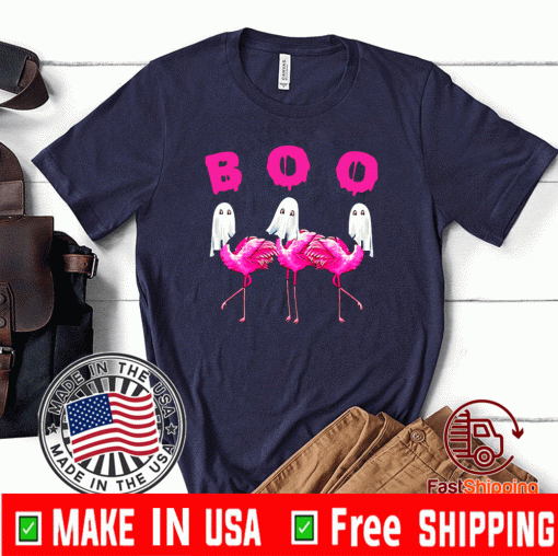 Flamingo Boo Halloween Tee Shirts