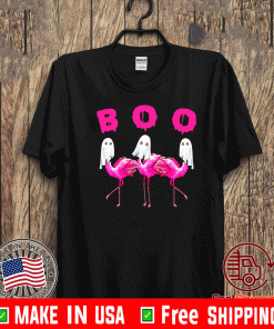 Flamingo Boo Halloween Tee Shirts