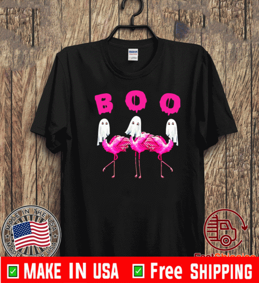 Flamingo Boo Halloween Tee Shirts