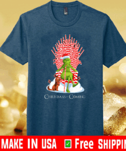 G.rinch Is Coming Candy Cane Throne Funny Christmas Parody T-Shirt