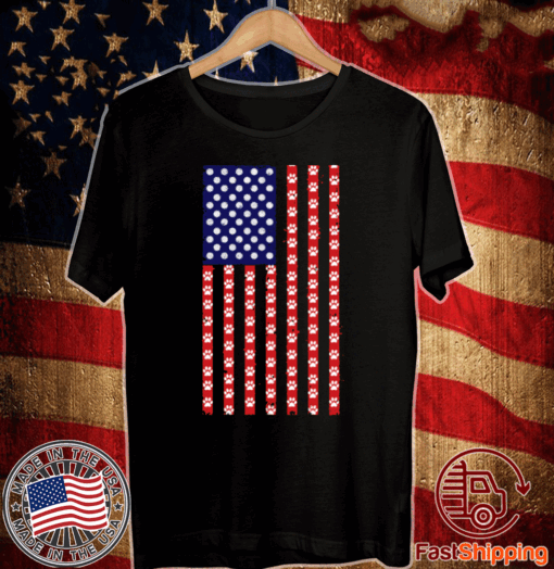 Handball Dog Lover American Flag Shirt