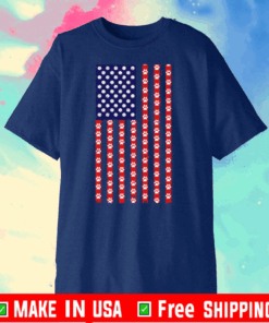 Handball Dog Lover American Flag Shirt