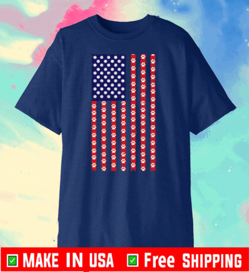 Handball Dog Lover American Flag Shirt