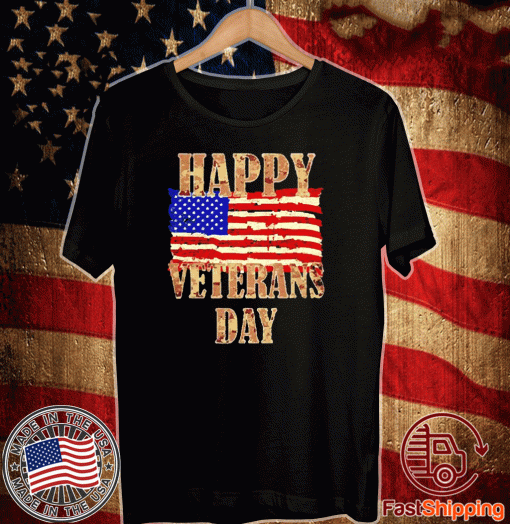 Happy Veterans day American Flag T-Shirt