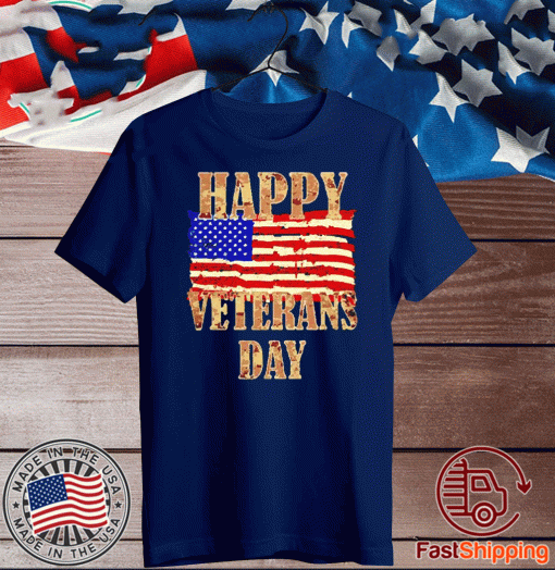 Happy Veterans day American Flag T-Shirt