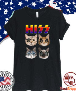 Official Hiss Funny Cats Kittens Rock Rockin T-Shirt