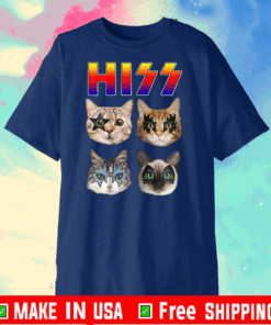 Official Hiss Funny Cats Kittens Rock Rockin T-Shirt