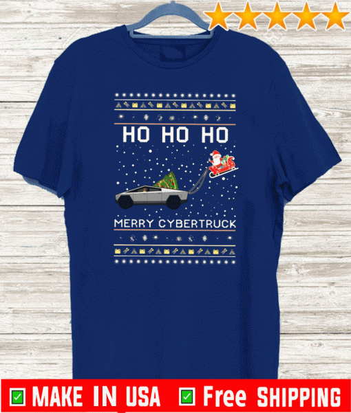 Ho Ho Ho Merry Cybertruck Christmas Shirt