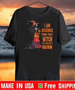 I Am Descended From That Witch You Couldn’t Burn Tee Shirts