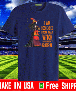 I Am Descended From That Witch You Couldn’t Burn Tee Shirts