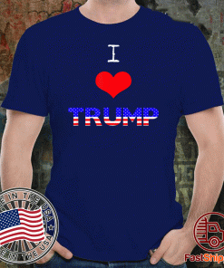 I Love Trump in Stars and Stripes T-Shirt