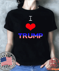 I Love Trump in Stars and Stripes T-Shirt