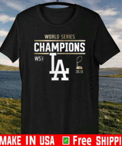 Los Angeles Dodgers 2020 World Series Champions Signature Roster Tee Shirts