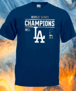 Los Angeles Dodgers 2020 World Series Champions Signature Roster Tee Shirts