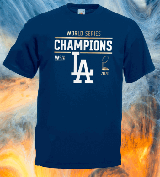 Los Angeles Dodgers 2020 World Series Champions Signature Roster Tee Shirts