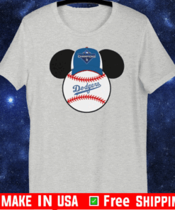 Los Angeles Dodgers Mickey Mouse Champions 2020 MLB Tee Shirts
