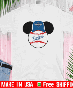 Los Angeles Dodgers Mickey Mouse Champions 2020 MLB Tee Shirts