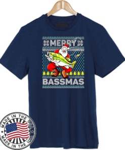 Merry Bassmas Fish Santa Christmas 2020 T-Shirt