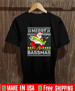 Merry Bassmas Fish Santa Christmas 2020 T-Shirt