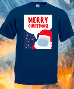 Merry Christmas with Santa wearing a mask xmas 2021 T-Shirt