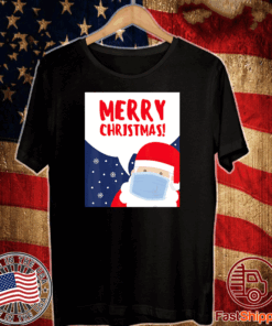 Merry Christmas with Santa wearing a mask xmas 2021 T-Shirt