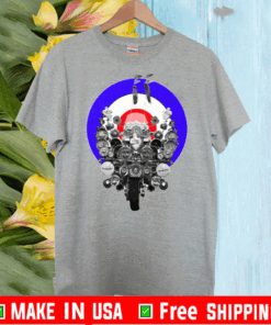 Mod Scooter with RAF target logo swinging 60s Ska Punk Cool Britannia Shirt