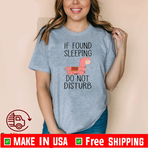 Pajama Gift Pink Sleeping Llama 2020 T-Shirt