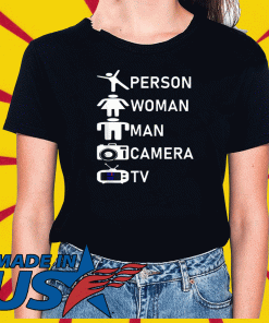 Person Woman Man Camera TV Shirt