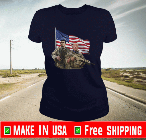 Presidential Soldiers Ronald Reagan & Doncald Trump USA Flag Premium 2020 T-Shirt