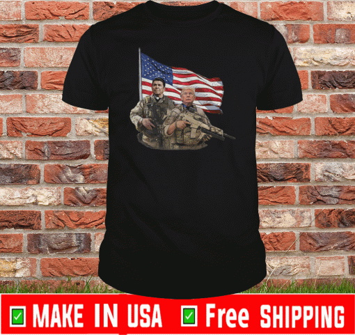 Presidential Soldiers Ronald Reagan & Doncald Trump USA Flag Premium 2020 T-Shirt