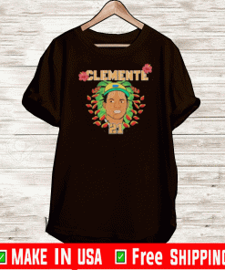 Roberto clemente 21 baseball player flowers art T-Shirts