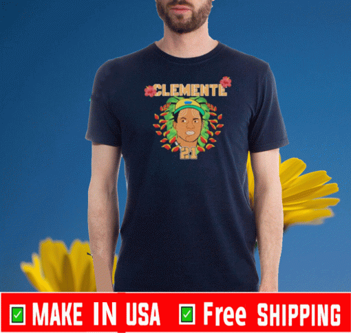 Roberto clemente 21 baseball player flowers art T-Shirts