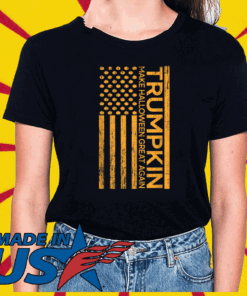 Trumpkin Make Halloween Great Again vintage American Flag T-Shirt