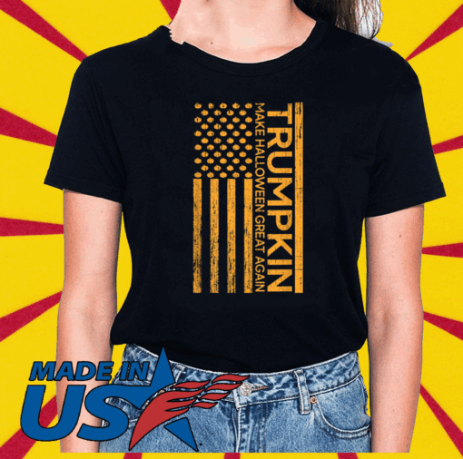 Trumpkin Make Halloween Great Again vintage American Flag T-Shirt