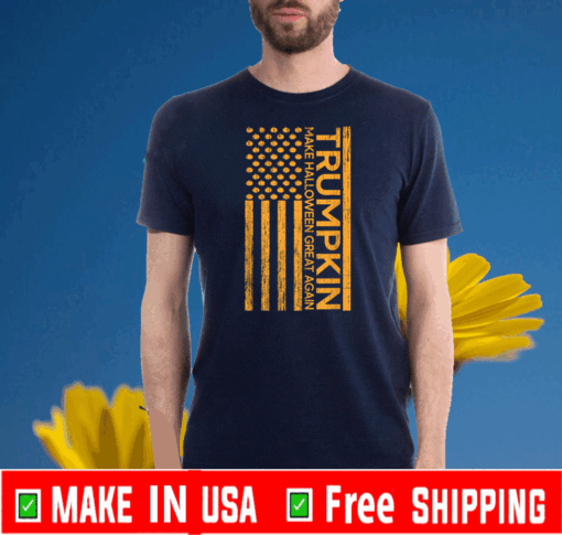 Trumpkin Make Halloween Great Again vintage American Flag T-Shirt