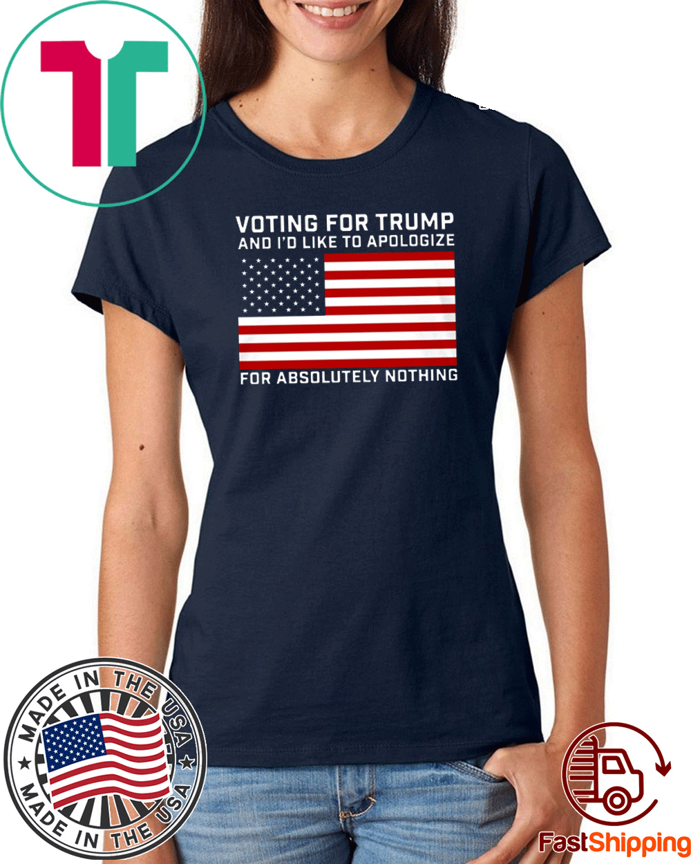 Voting For Trump And I’d Like To Apologize For Absolutely Nothing Shirt ...