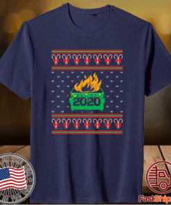 2020 Dumpster Fire Light Christmas T-Shirt