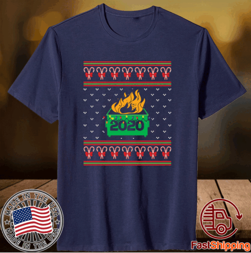 2020 Dumpster Fire Light Christmas T-Shirt