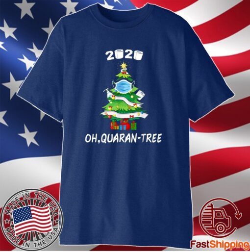 2020 Funny Quarantine Christmas Tree Ornament Mask Shirt